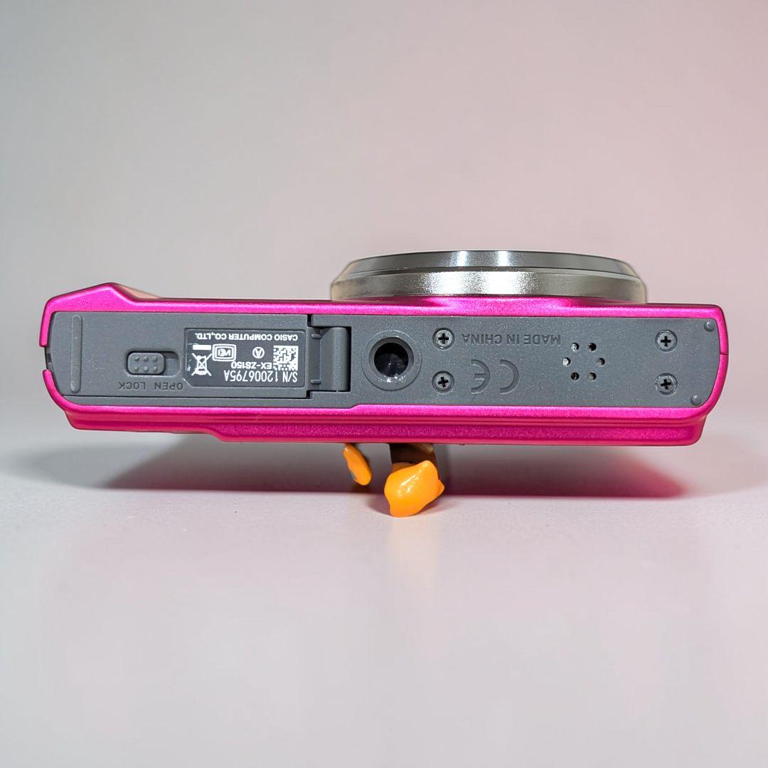 バッテリー新品 動作確認済 CASIO EX-ZS150 デジカメ ピンク充電器