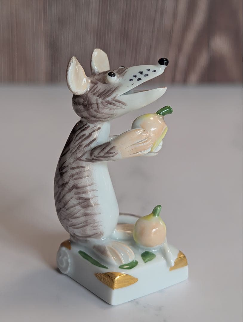 【Meissen マイセン】干支シリーズ　手びねり　フィギュリン　ねずみ　置物