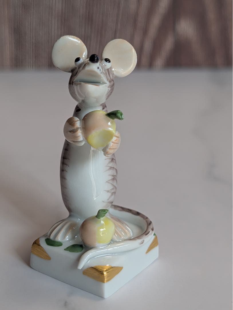 【Meissen マイセン】干支シリーズ　手びねり　フィギュリン　ねずみ　置物