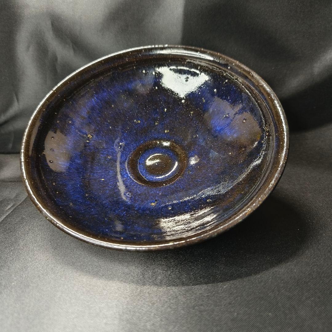 茶道具 油滴茶碗 京焼 瑞雲造 黒茶碗 時代箱 旧家蔵出し コレクター放出美品