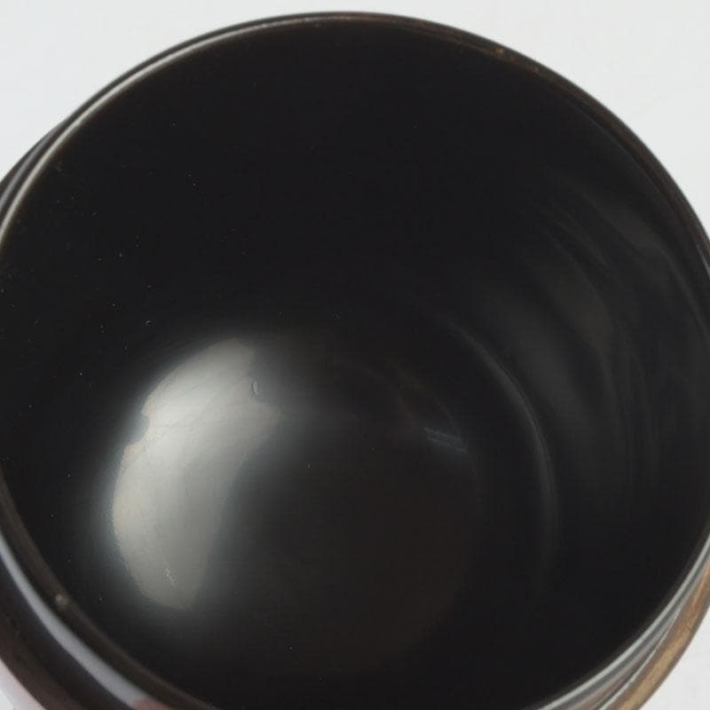 茶道具　塗師　岡本陽斎作　あけぼの棗　共箱　V　A30
