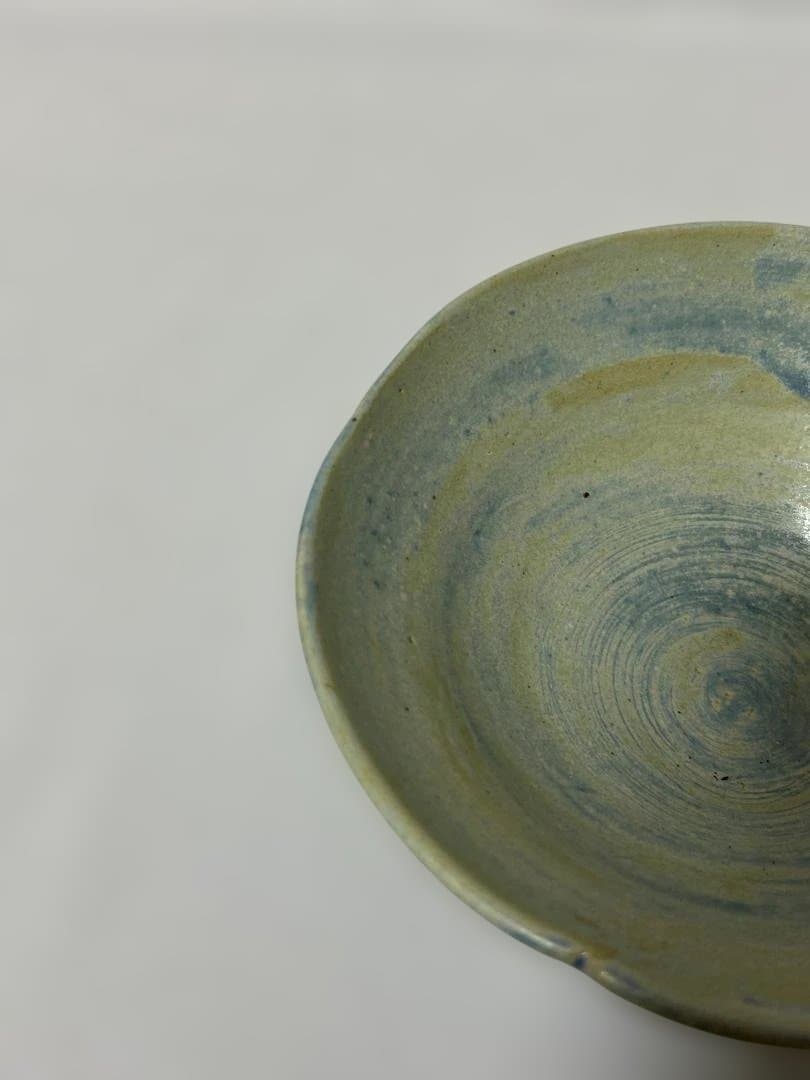 抹茶椀 平茶碗 作家 青 花弁縁 茶器 茶道具 茶の湯 在銘