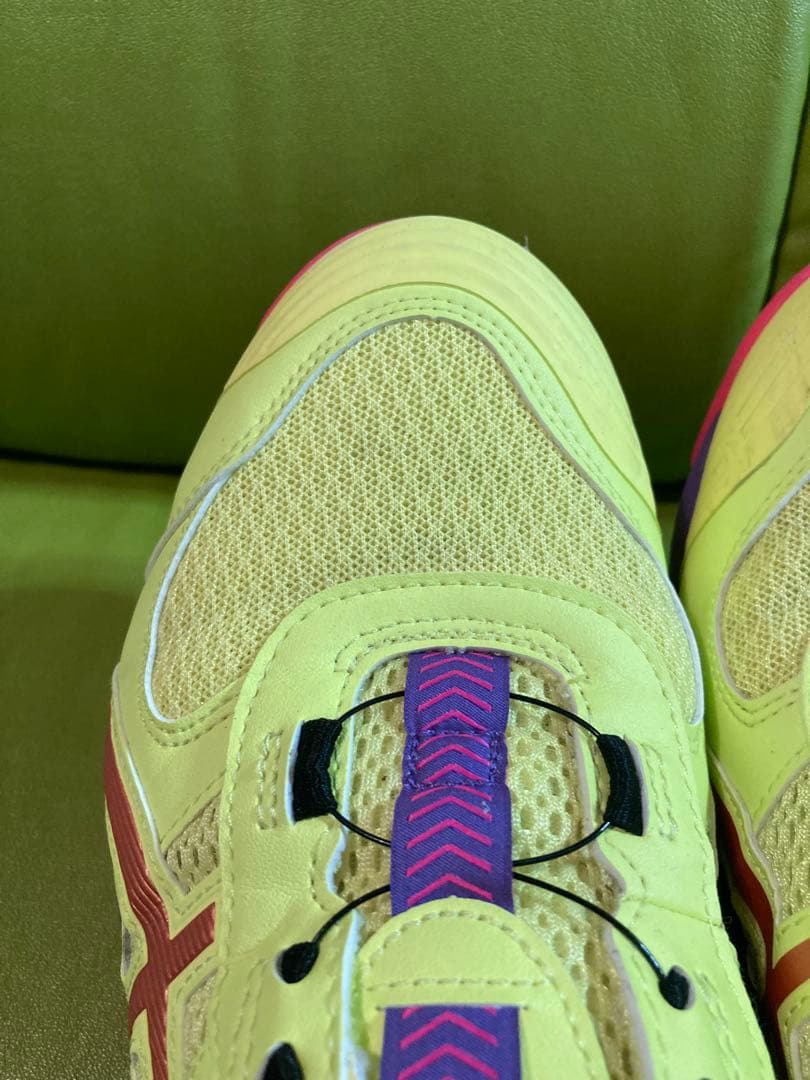 洗濯済み　ほぼ新品　asics BOA 安全靴 イエロー/パープル　27cm