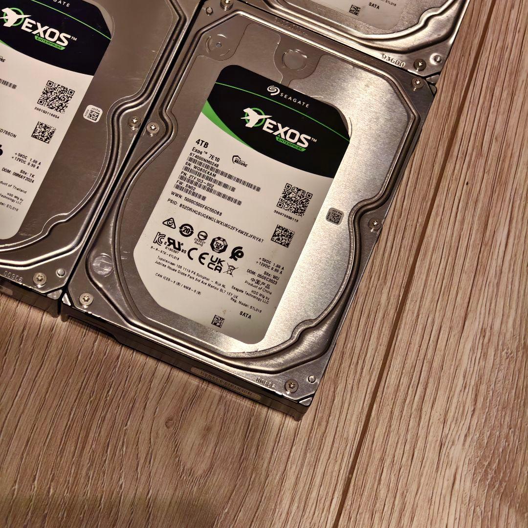 計16tb 1万時間↓ SeagateExos 7E10 4TB×4 台数調整〇