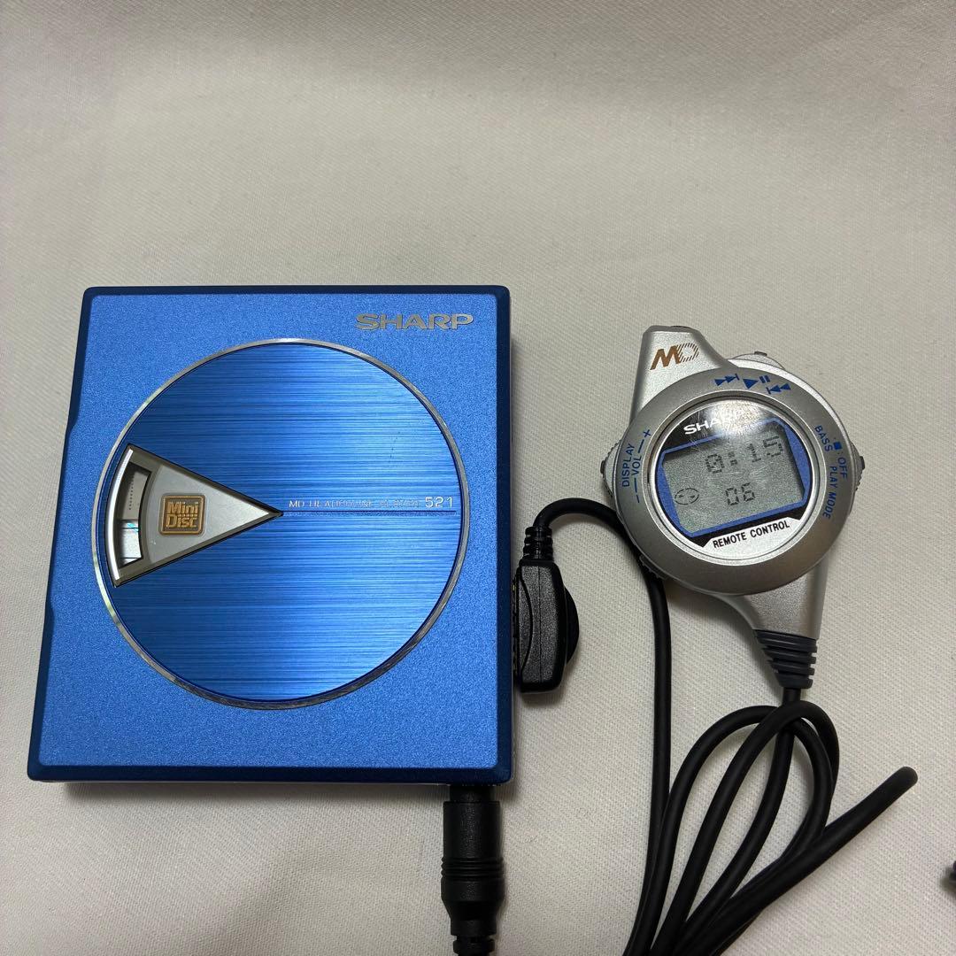 【動作品】SHARP MD-ST521-A ポータブルMDプレーヤー