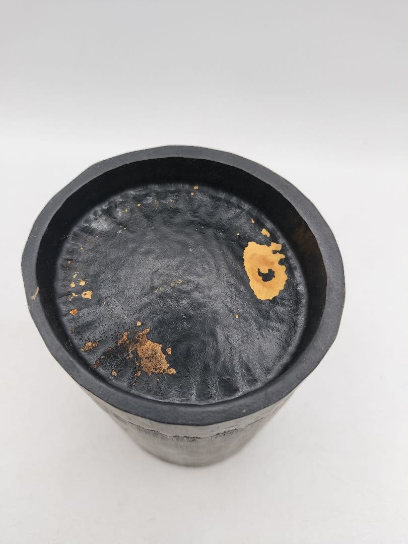 c918 竹花入 さざえ 白竹 手付 紙箱 茶道具 古物