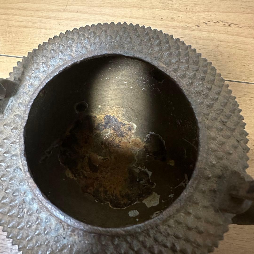 光玉堂 模様 鉄瓶 鬼霰紋