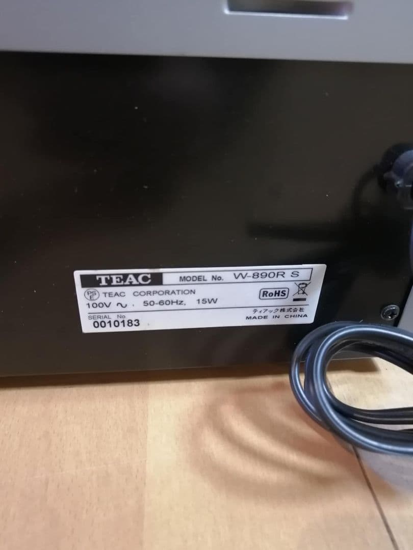 TEAC ダブルオートリバースカセットデッキ シルバー W-890Rティアック