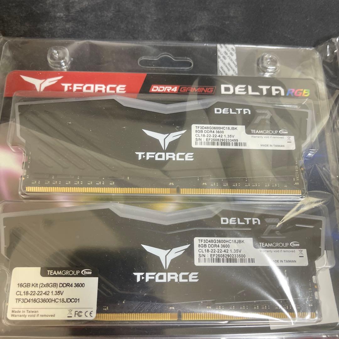 メモリー T-FORCE DELTA RGB 16GB DDR4 3600MHz