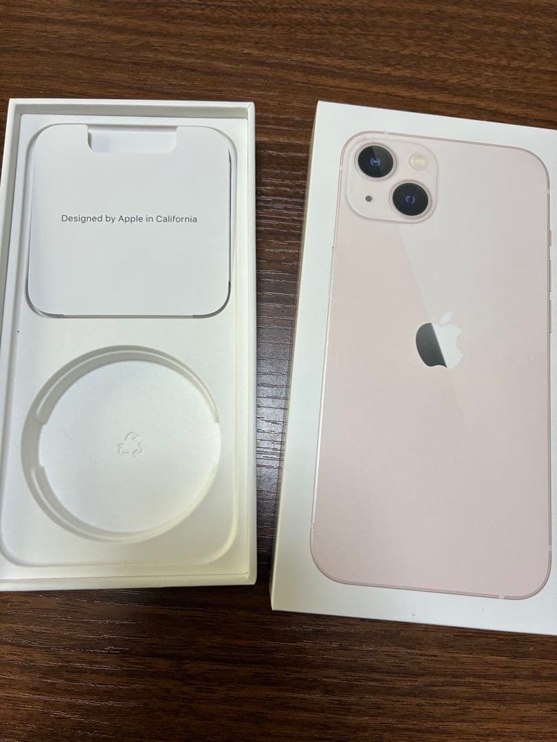 iPhone13 128GB ピンク箱あり ワイヤレス充電器付き SIMフリー