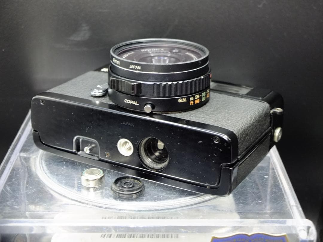 【実写確認整備品】コニカC35ブラック／ヘキサノン38mmf2.8付