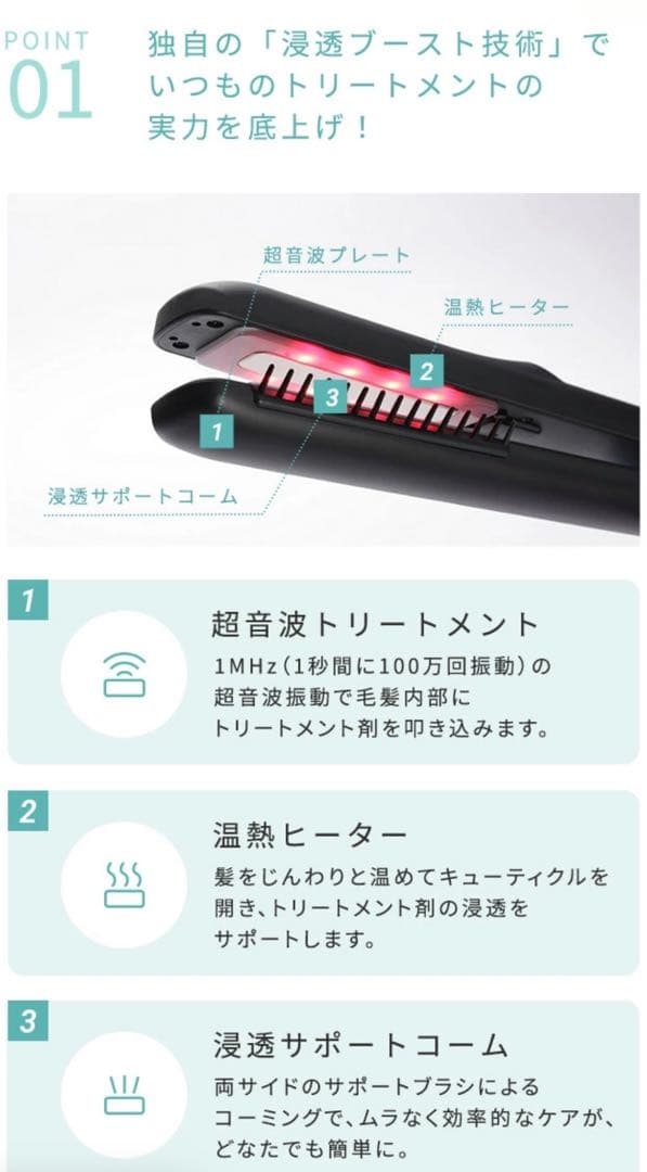 美品 YA-MAN 超音波トリートメント アイロン シャインプロ HC21 G