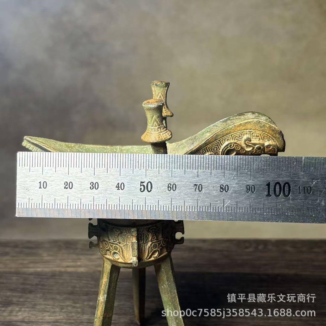 古代中国 青銅製 置物