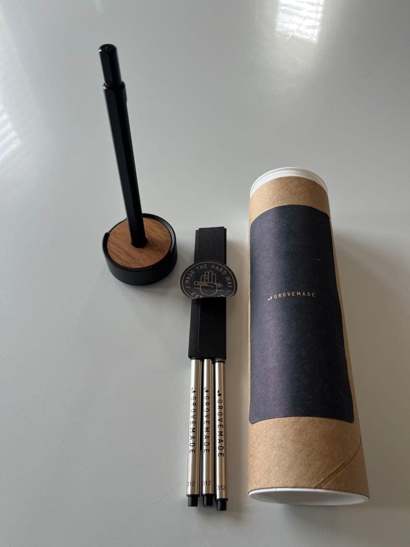【GROVEMADE】Pen + Walnut Stand + Refills