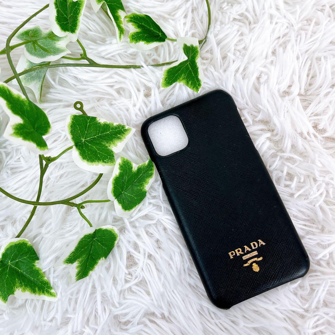PRADA プラダ iPhone11PRO MAX 正規品 ブラックレザー