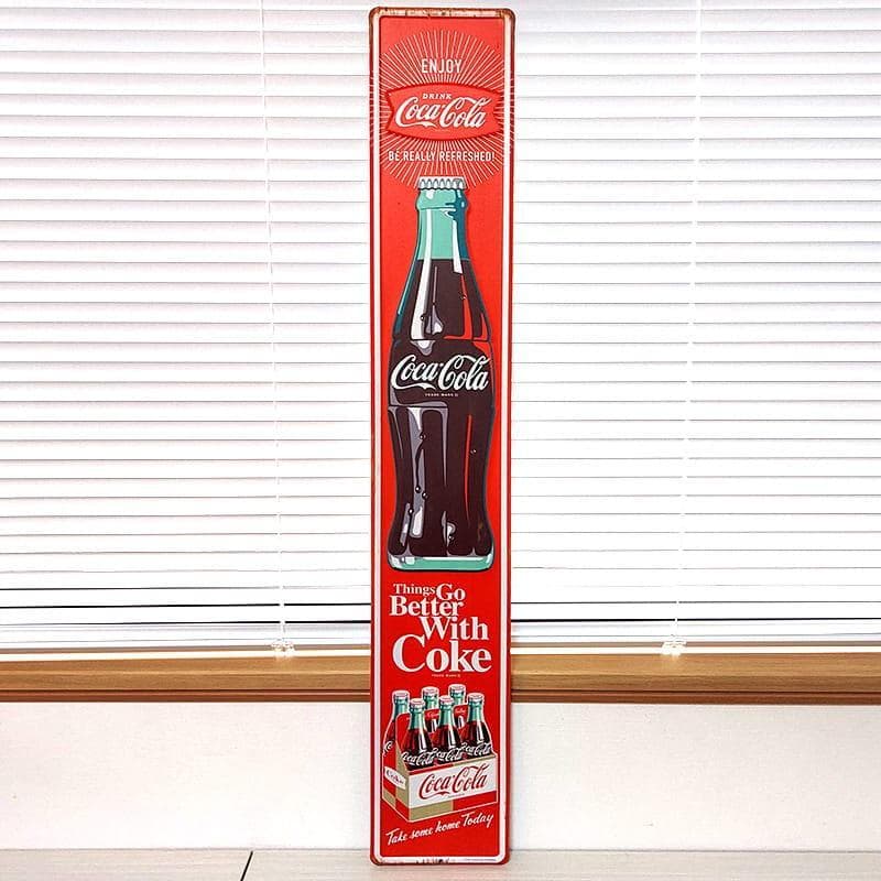 ブリキ看板 ガレージ レトロ コカコーラ アメリカン 雑貨 COCA COLA