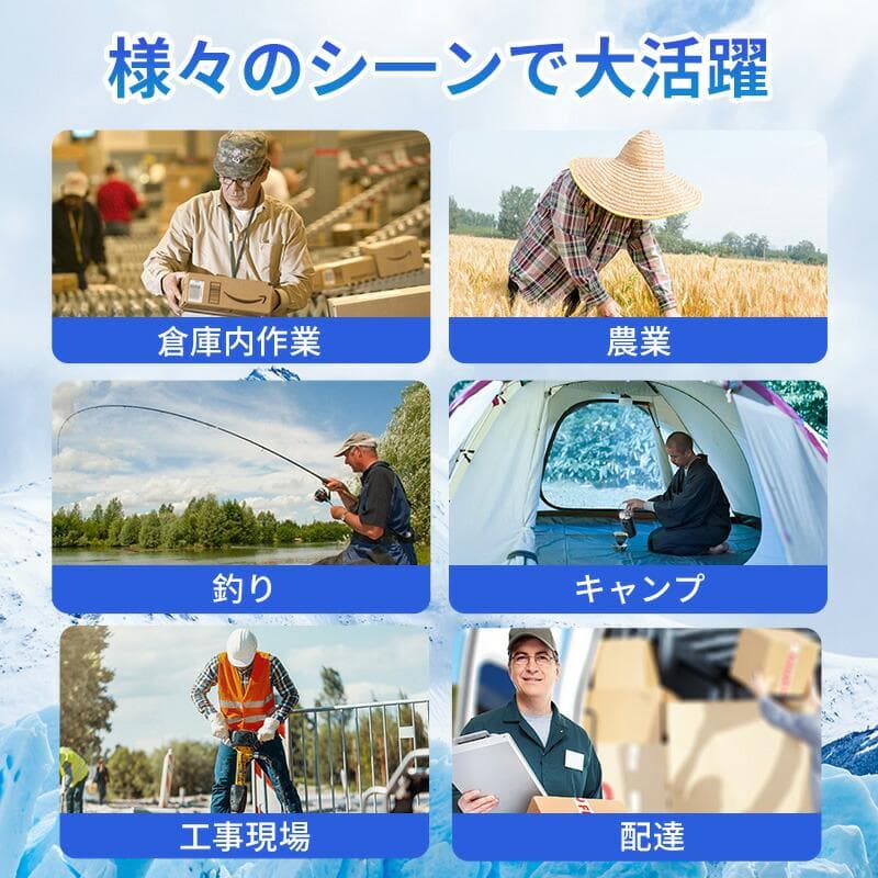 ファンバッテリー　セット　24V高出力 4段階調節 空調服なし　30000mAh