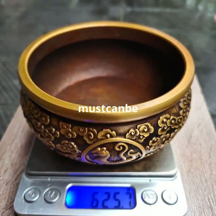 銅器 香炉 四大神獣彫花奉納炉 線香炉 香道具 茶道具 装飾品 工芸品置物