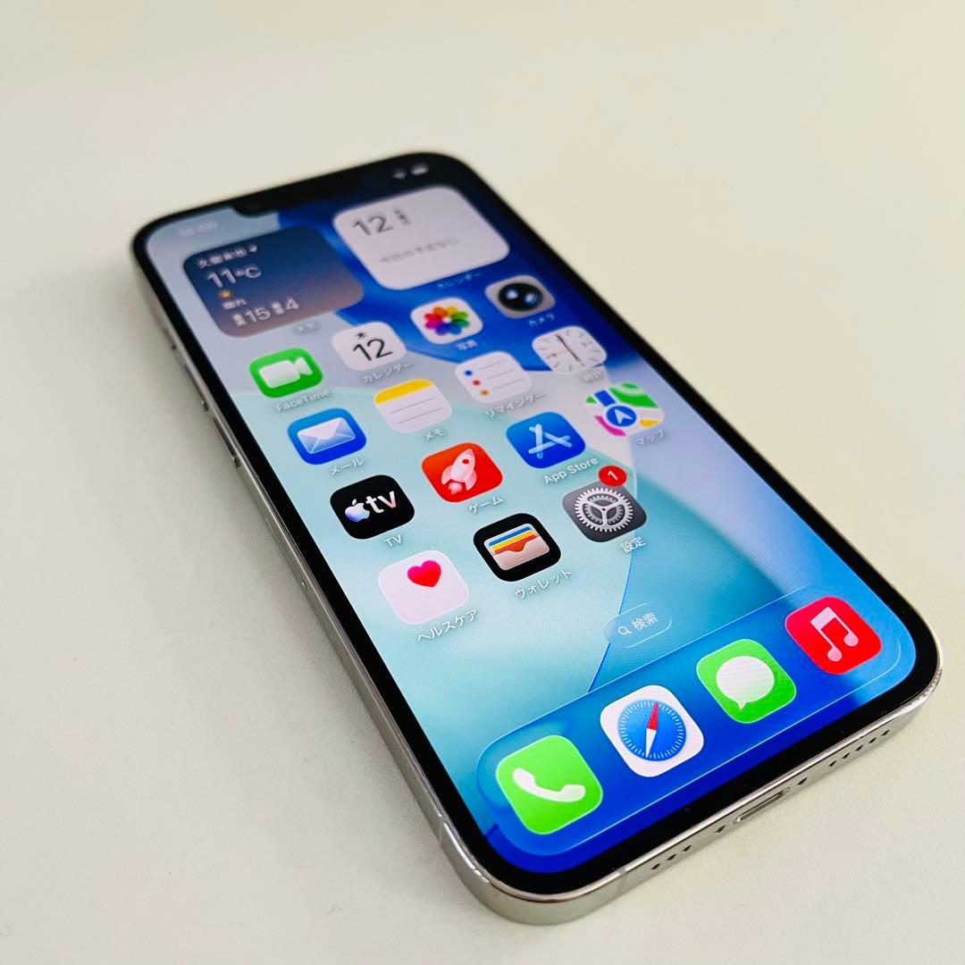 美品　 iPhone13pro 256GB　SIMフリー　シルバー　ホワイト