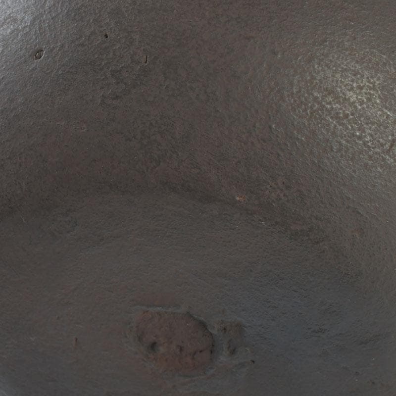 茶道具　釜師　畠春斎作　繰口尾垂　雪花文釜　共布共箱　V　9912A
