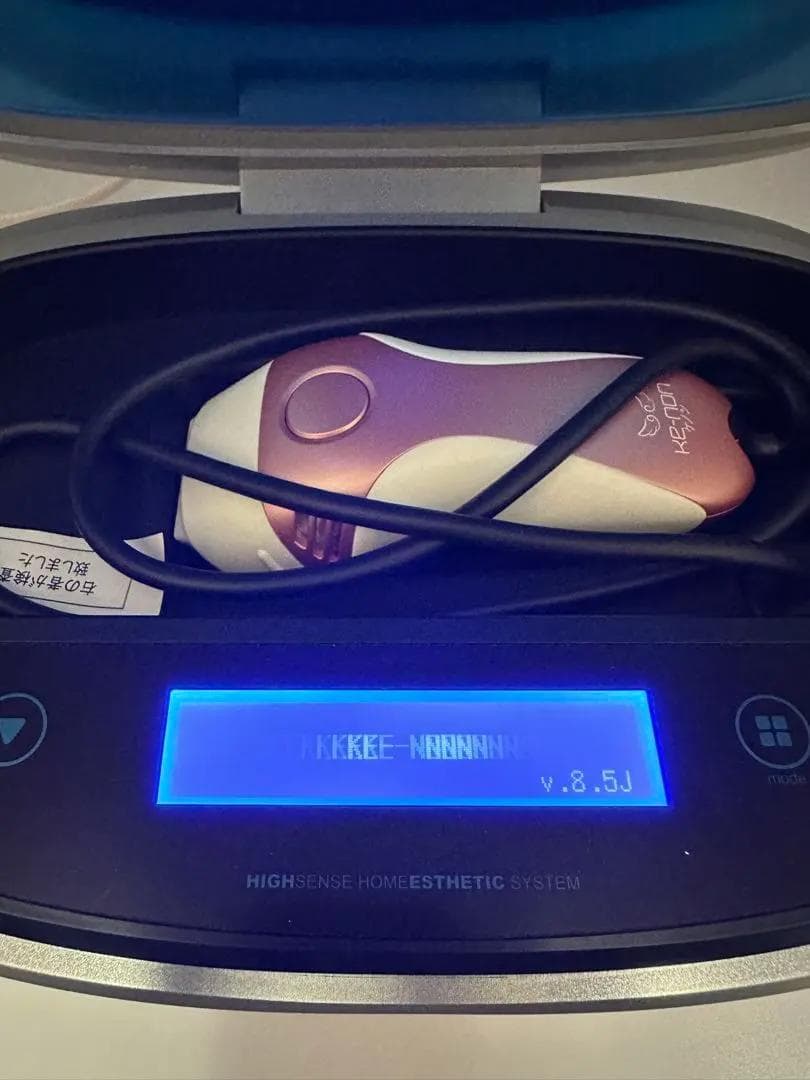 美品 ケノン 脱毛器 バージョン 8.5J ピンク 未使用スキンカートリッジ付