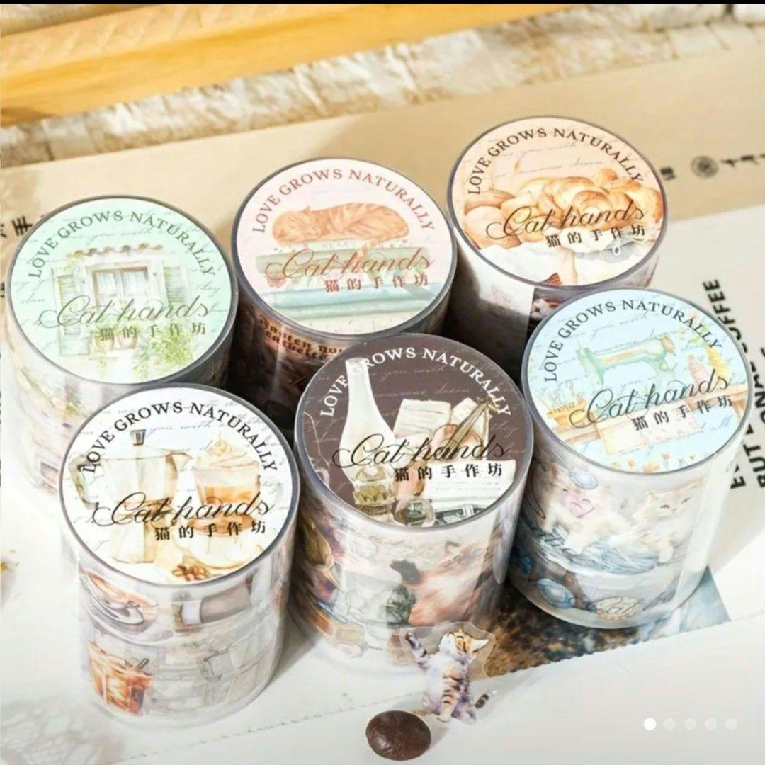 値下げ　コラージュ　PETテープ　箱入りステッカー10点