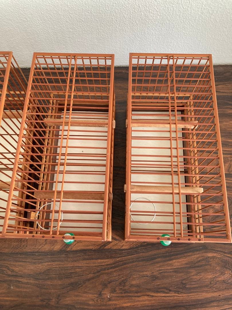 新品未使用品　竹細工　メジロ籠　6個　屋久杉使用の寝かせ箱セット