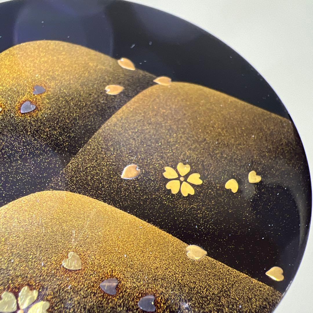 蒔絵　銀溜棗　木箱付　高さ約6.5㎝　東Y8-0327☆1F