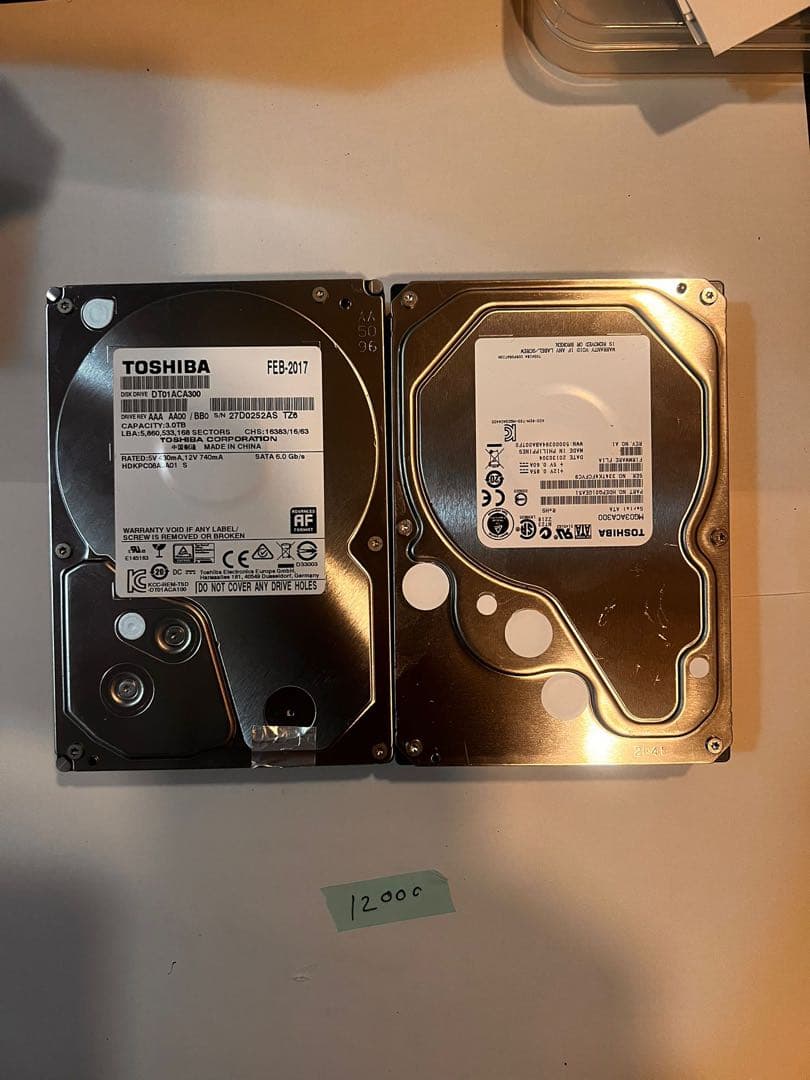Toshiba 3TB HDD 現状品