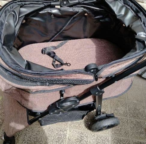 ペットカート 耐荷重30kg「ココハート甘えん坊バギーBIG4輪タイプ」