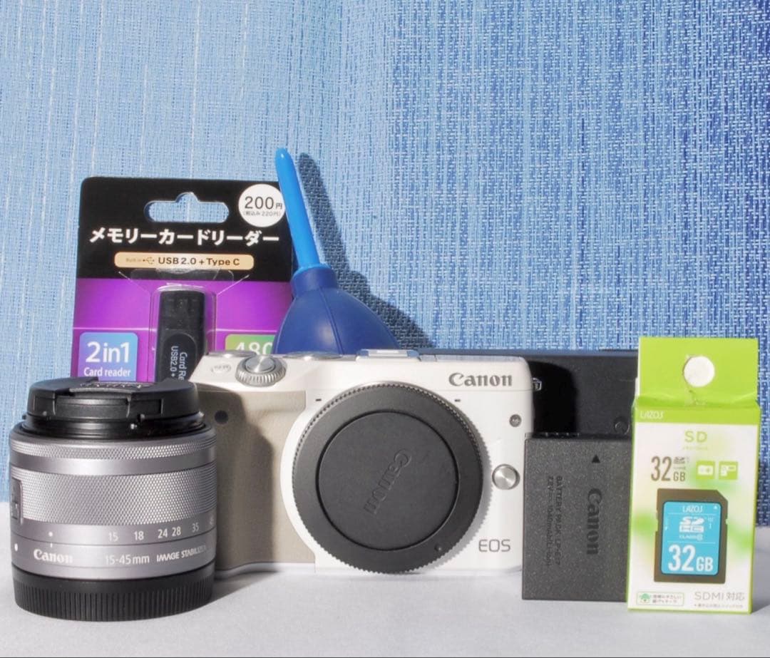 ✨訳あり✨Canon EOS M3 ホワイト❤️2420万画素！Wi-Fiモデル
