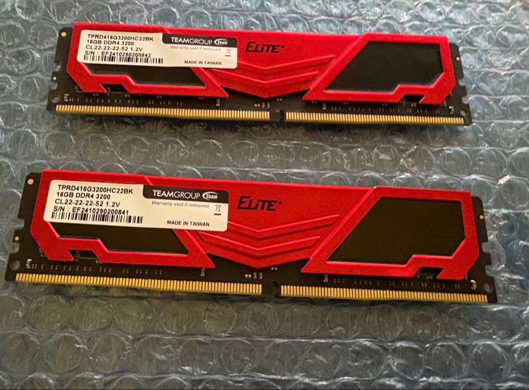 DDR4 3200MHz 32GB (16GB×2) デスクトップPC用メモリ