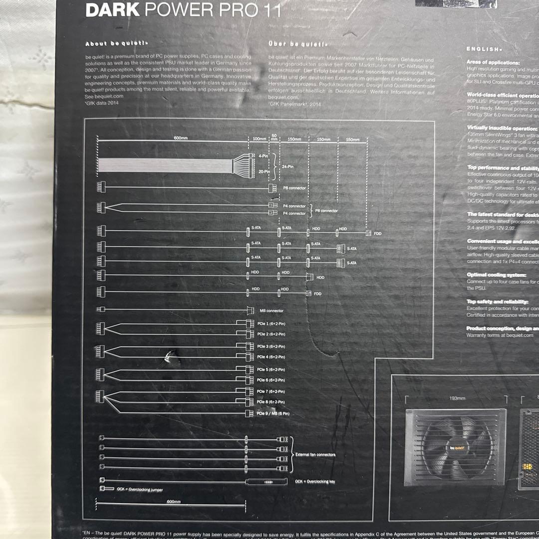 電源ユニット DARK POWER PRO 11 P11-1000W 80 PLUS