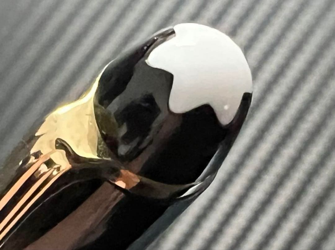 美品 モンブラン 万年筆 144 EF 全金 ブラック エボナイト芯
