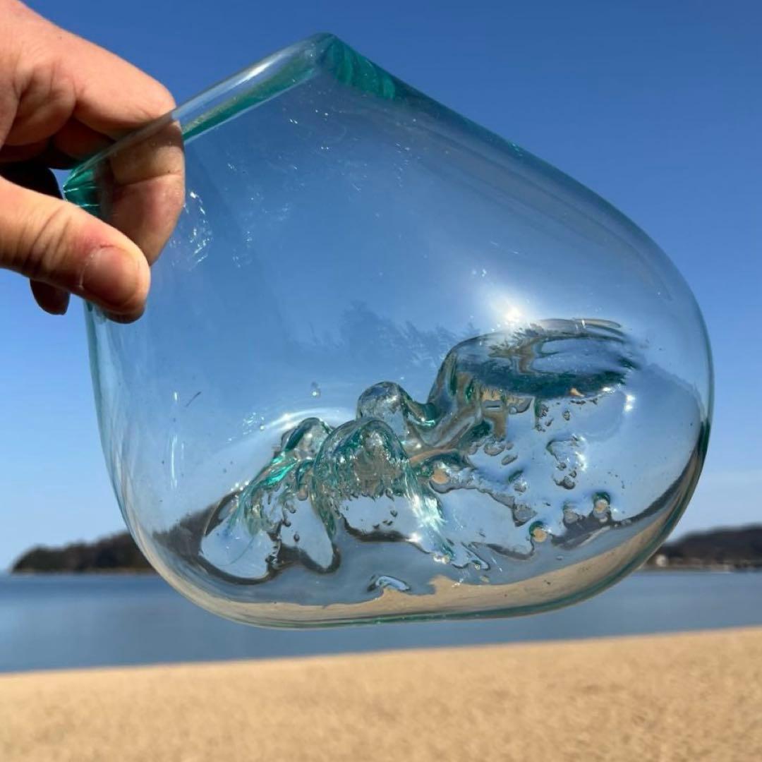 流木ガラスオブジェ大J 花瓶 金魚鉢 ガーデニング フラワーポット 水槽 アート