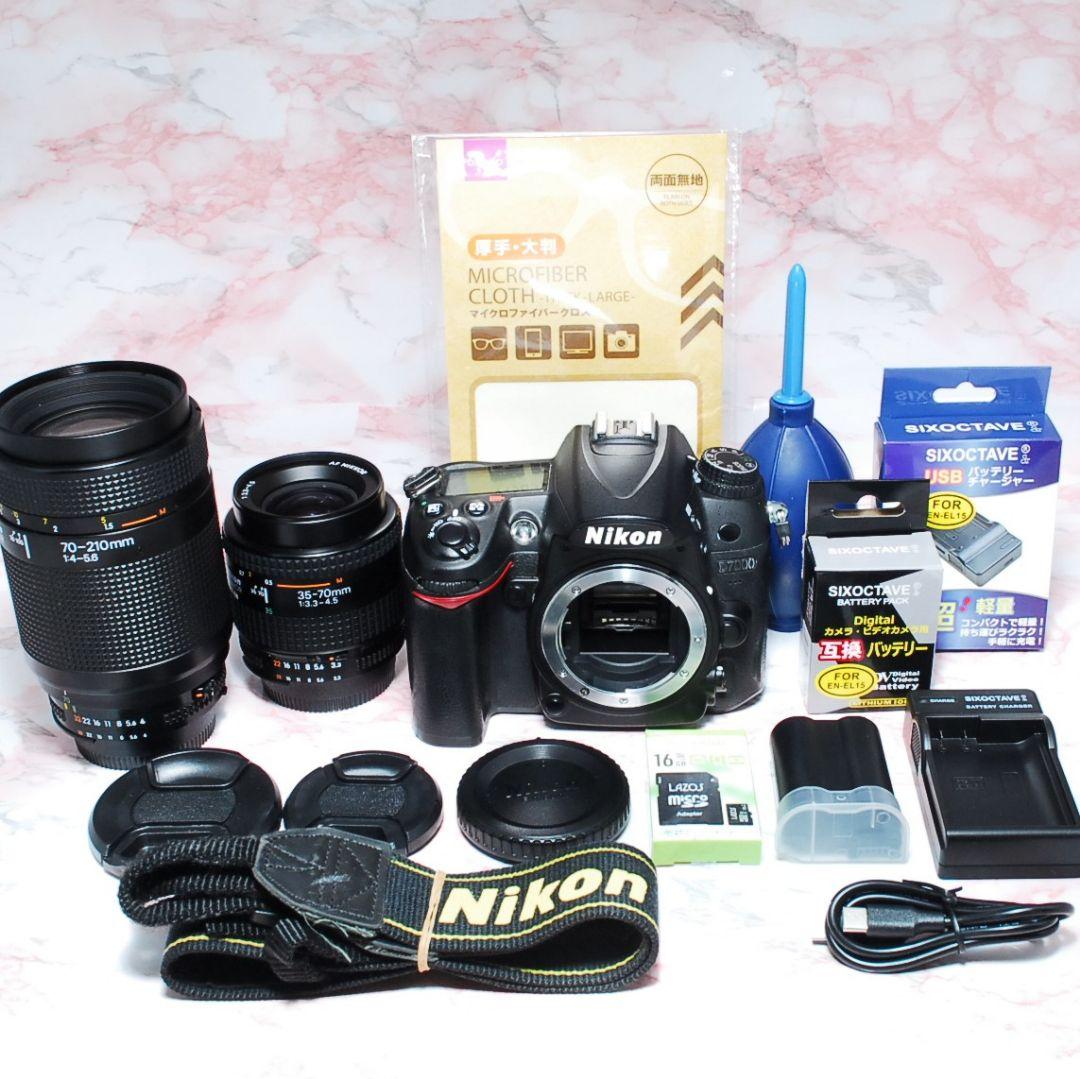 ✨Nikon D7000✨高性能一眼デビュー 標準＋望遠Wレンズセット 動作良好