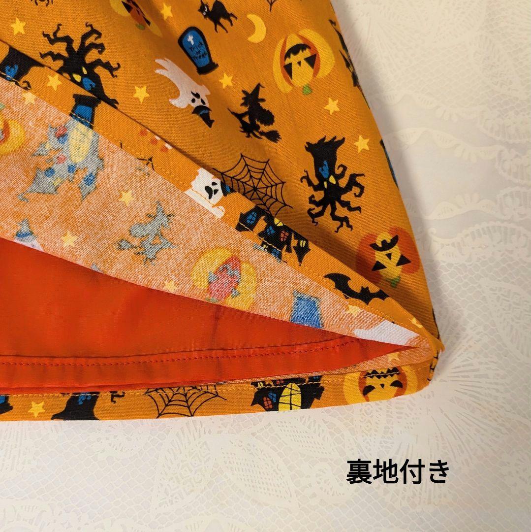 抱っこシャンハロウィンコスチューム♡サテン＆ハロウィン柄ワンピース Orange