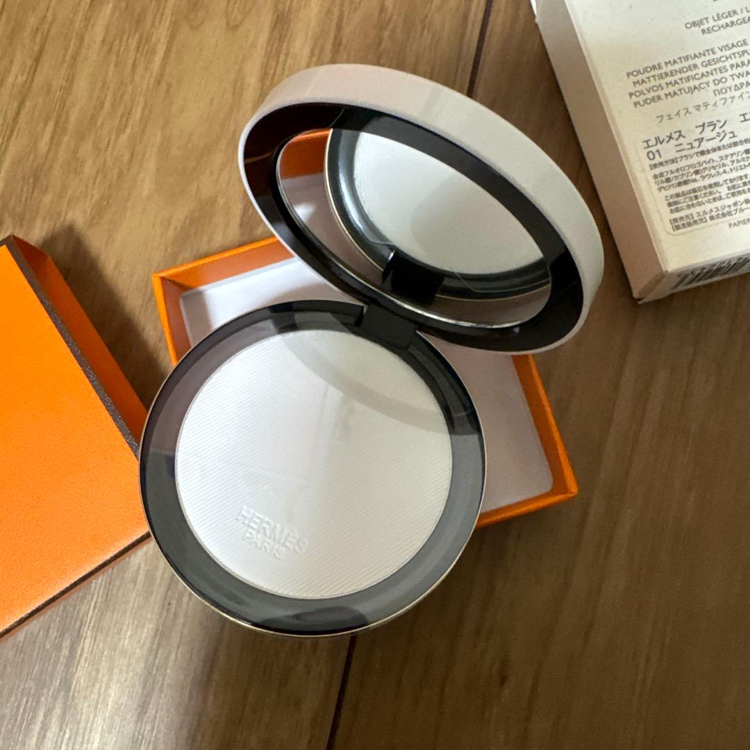 新品箱付エルメス　プランエア　プードルエクラマット　01 フェイスパウダー
