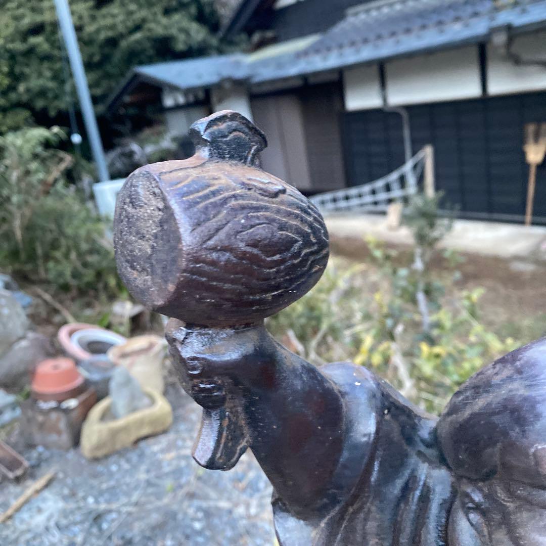 鉄製 福の神像 大黒天　約62cm 七福神　錆有り