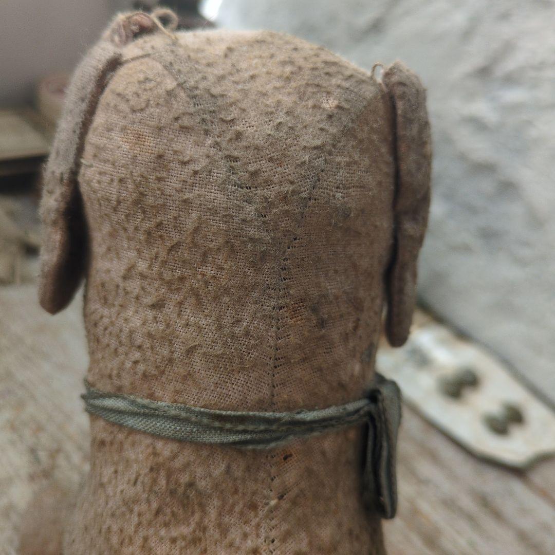フランス　アンティーク　犬　ぬいぐるみ　わんこ　シャビー　ドール　人形