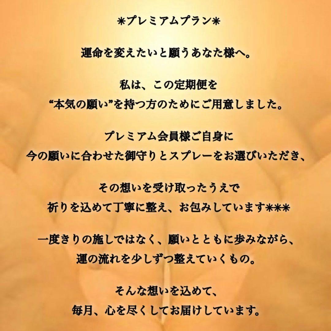【プレミアムプラン】御守り×浄化スプレー定期便✳︎✳︎✳︎【さとみ】