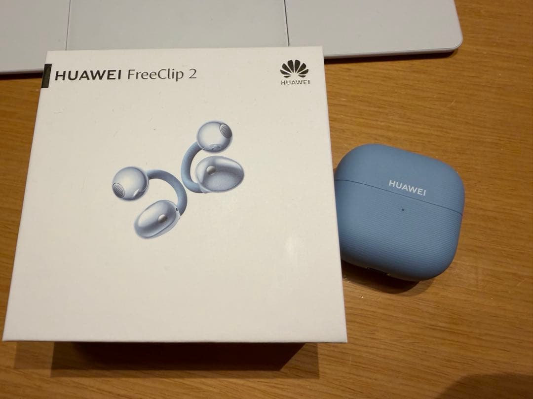 【美品】HUAWEI FreeClip 2 ブルー｜付属品＋おまけ付き