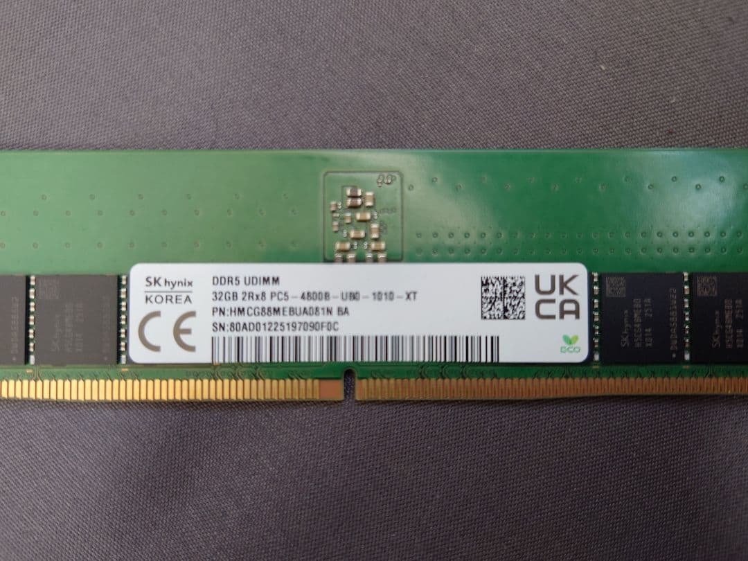 メモリー SK hynix 32GB DDR5 RAM 32GB*1