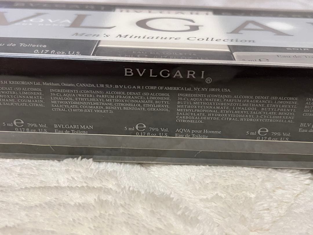 BVLGARI Men's Miniature Collection 5本セット