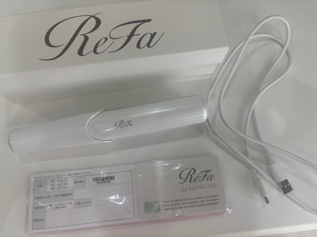 ReFa FINGER IRON ホワイト リファ フィンガー ヘアアイロン