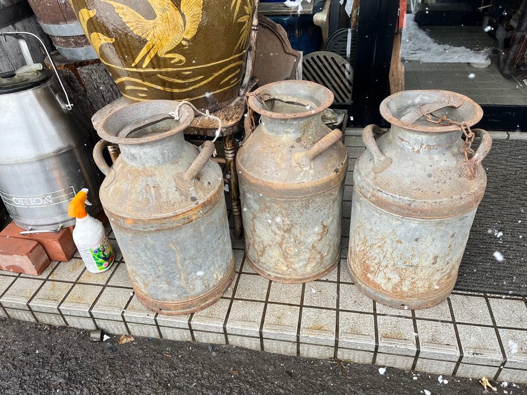 牛乳缶、 ミルク缶、 レトロ牛乳缶、 牛乳輸送缶、 ローソン缶