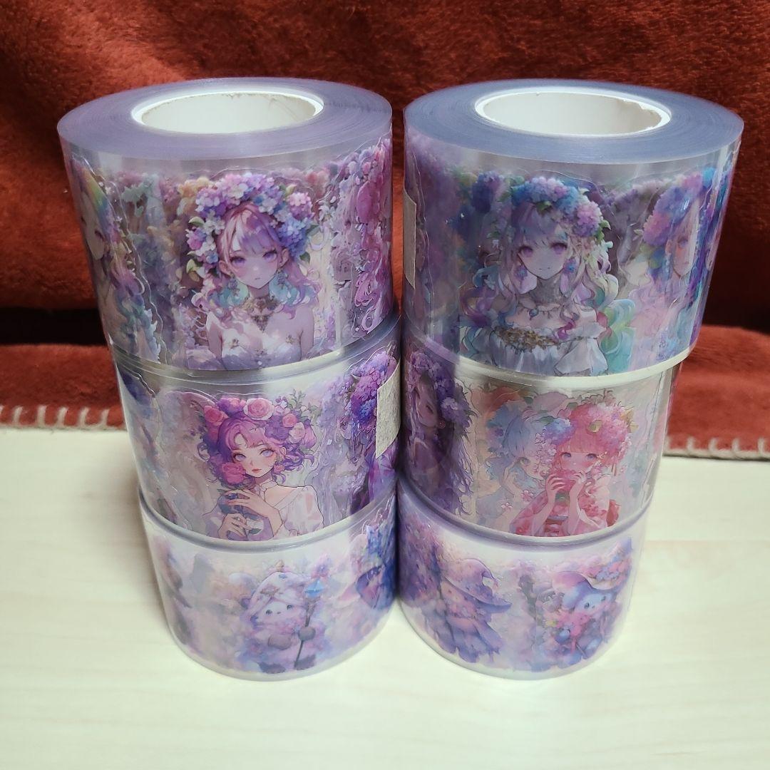 nene様新品フローラルプリンセスPETロールステッカー６種ハイドランジアの奇跡