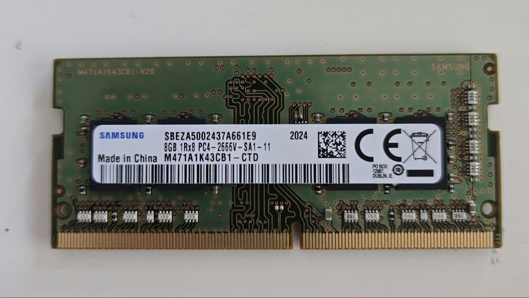 ノートPC用 DDR4-2666V 8GBx2枚 16GB
