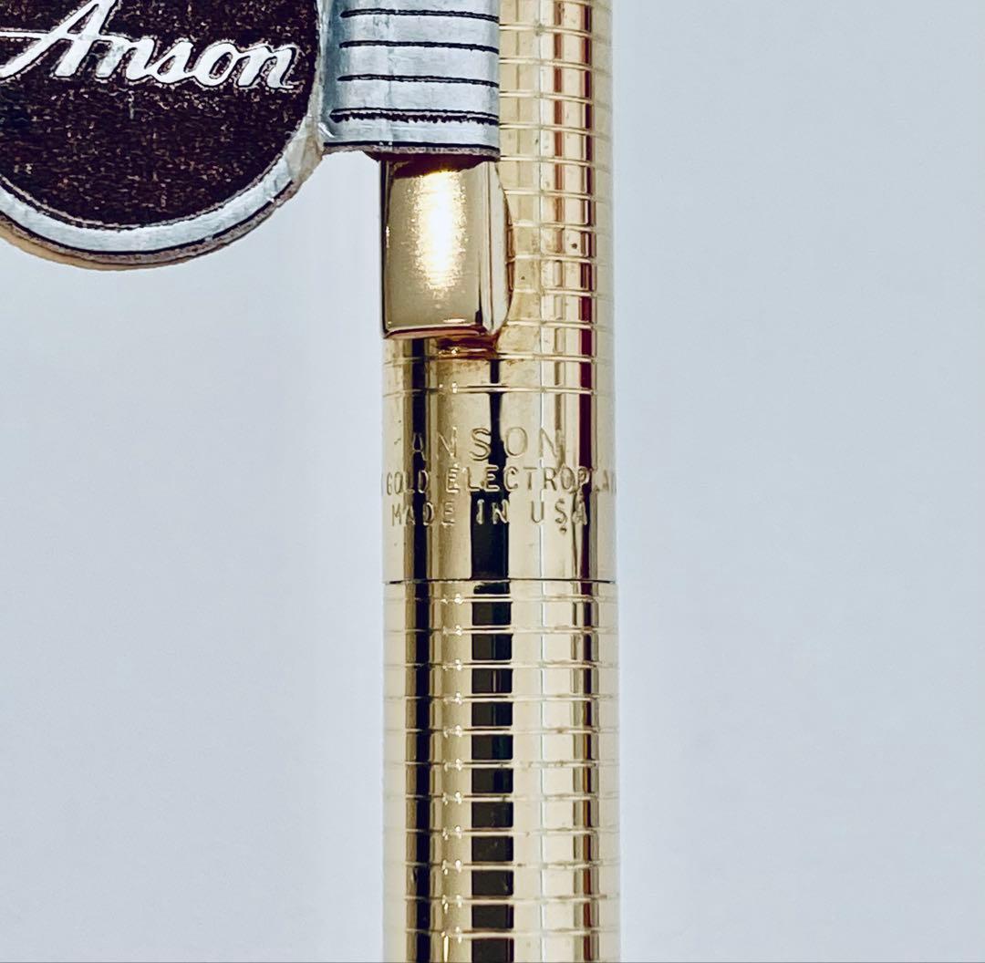 18K GOLD EP◆アンソン 高級ボールペン USA製 ティファニー製造