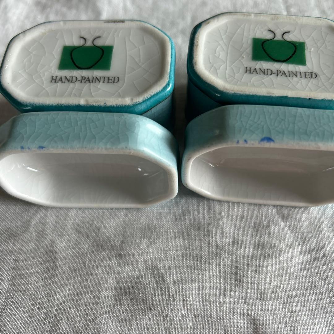 小物入れ 私の部屋　蜂陶器　小箱2個　アンティーク風
